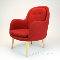 Leisure Chair With Wood Leg Single Comfortable Cushion Leisure Soft Chair Wood Leg Factory